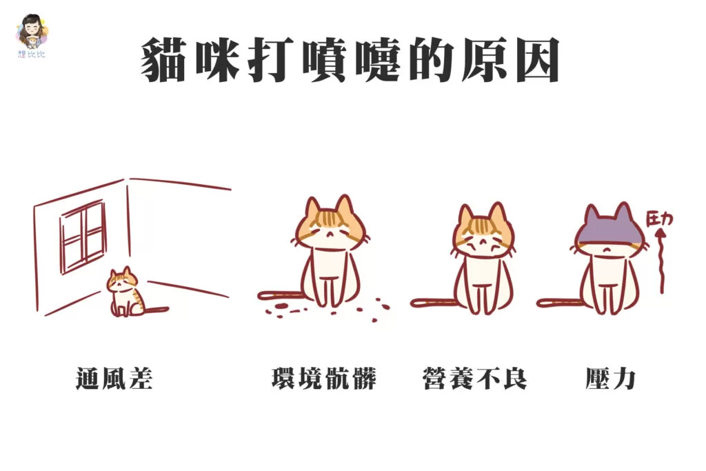 貓咪打噴嚏的原因