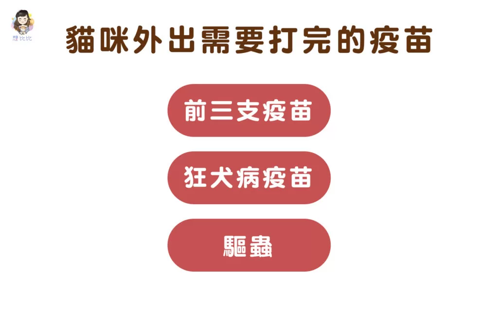 貓咪外出需要打完的疫苗