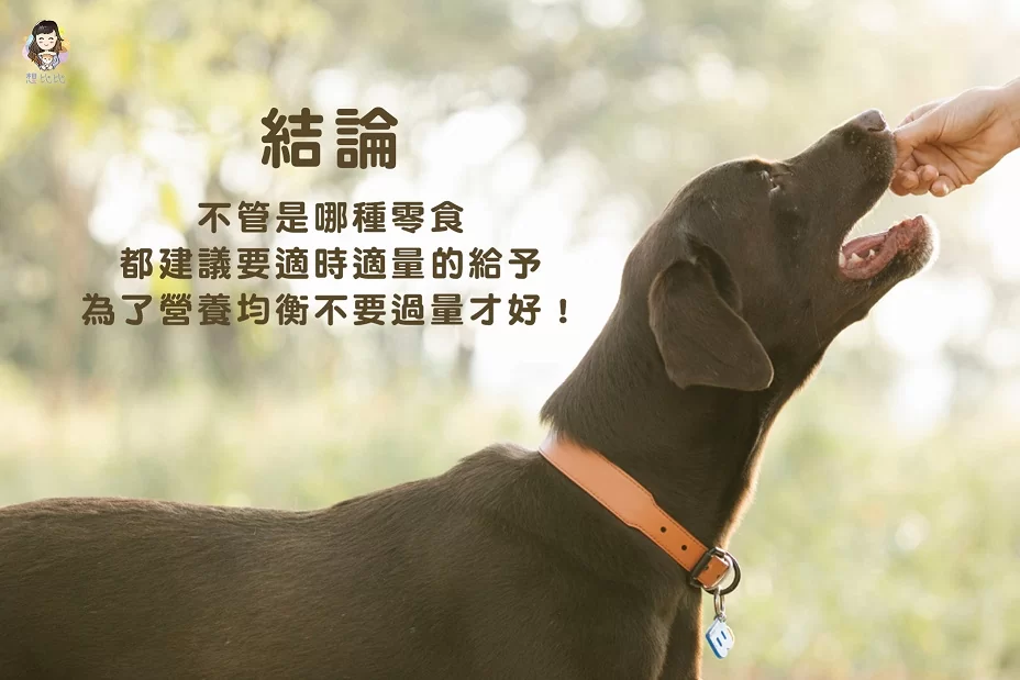 不管是哪種零食建議適時適量的給予，為了營養均衡不要過量才好！